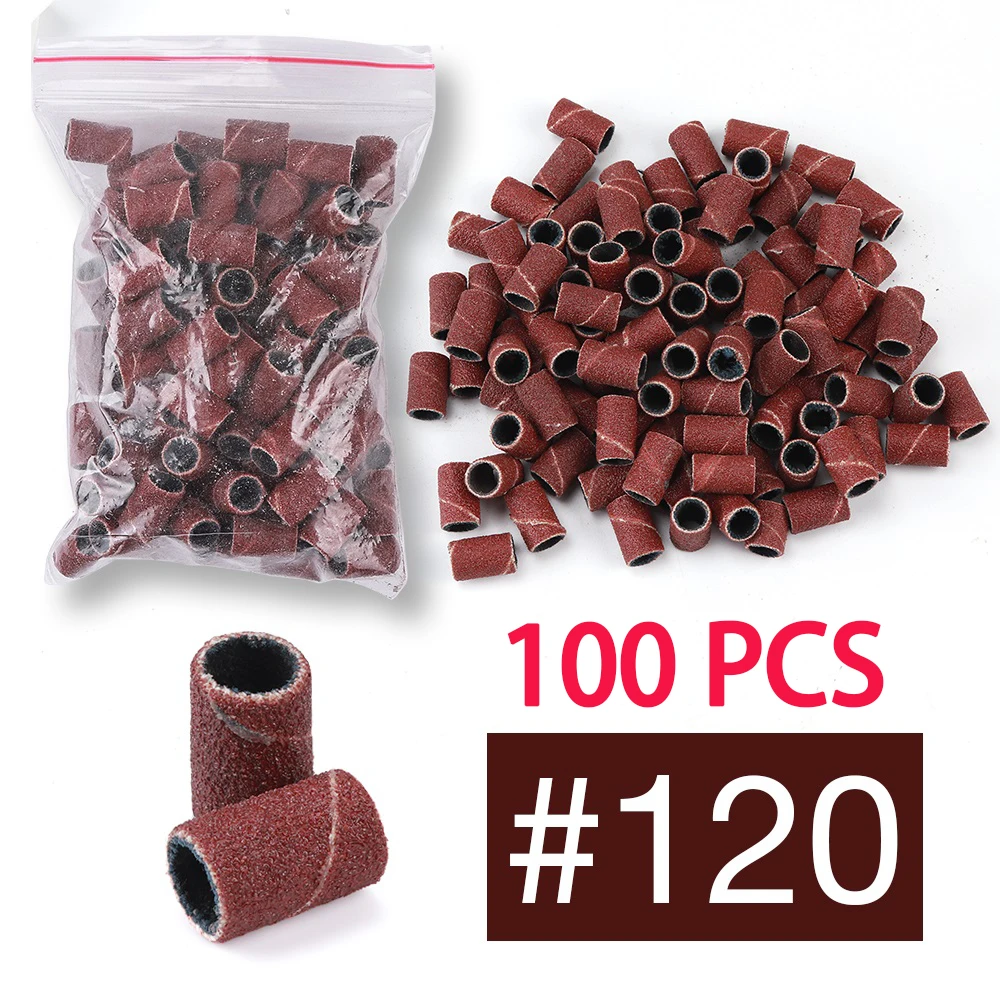 100 шт. 80 #/120 #/180 # шлифовальные ленты для ногтей 6 мм УФ-геля удаления акрилового