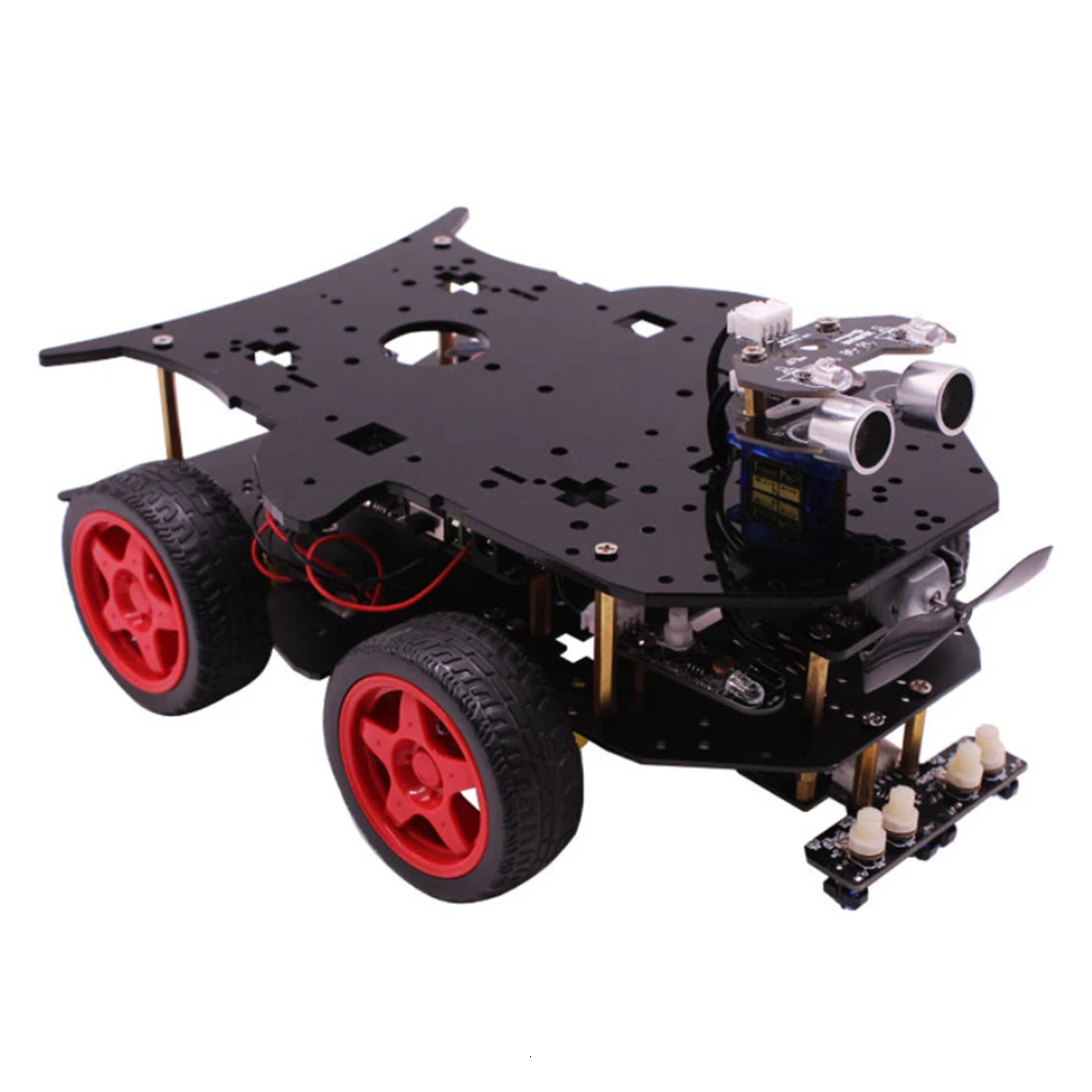 Rowsfire робот автомобиль 4wd Программирование стволовых образование внедорожный светильник отслеживания Робот Игрушки с учебником для Arduino Лидер продаж