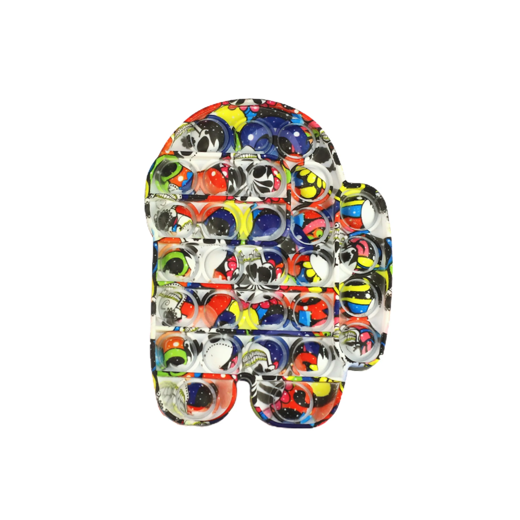 

Squeeze Toys Fidget Toy Bubble Sensory Toy Astronaut Square Shape Adults Stress Relief Antistress Decompression Portable