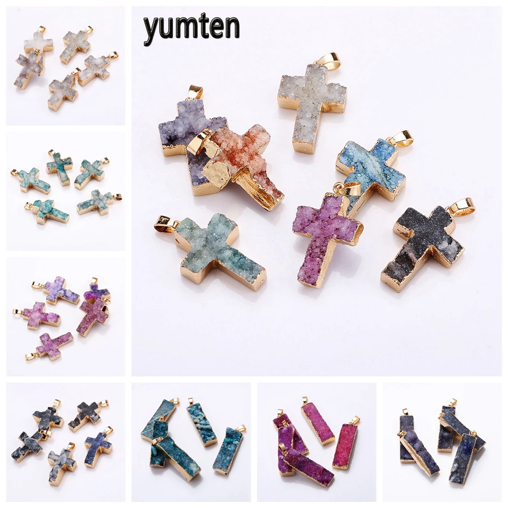 Yumten с хрустальным крестом очаровательный счастливый драгоценный кулон модная