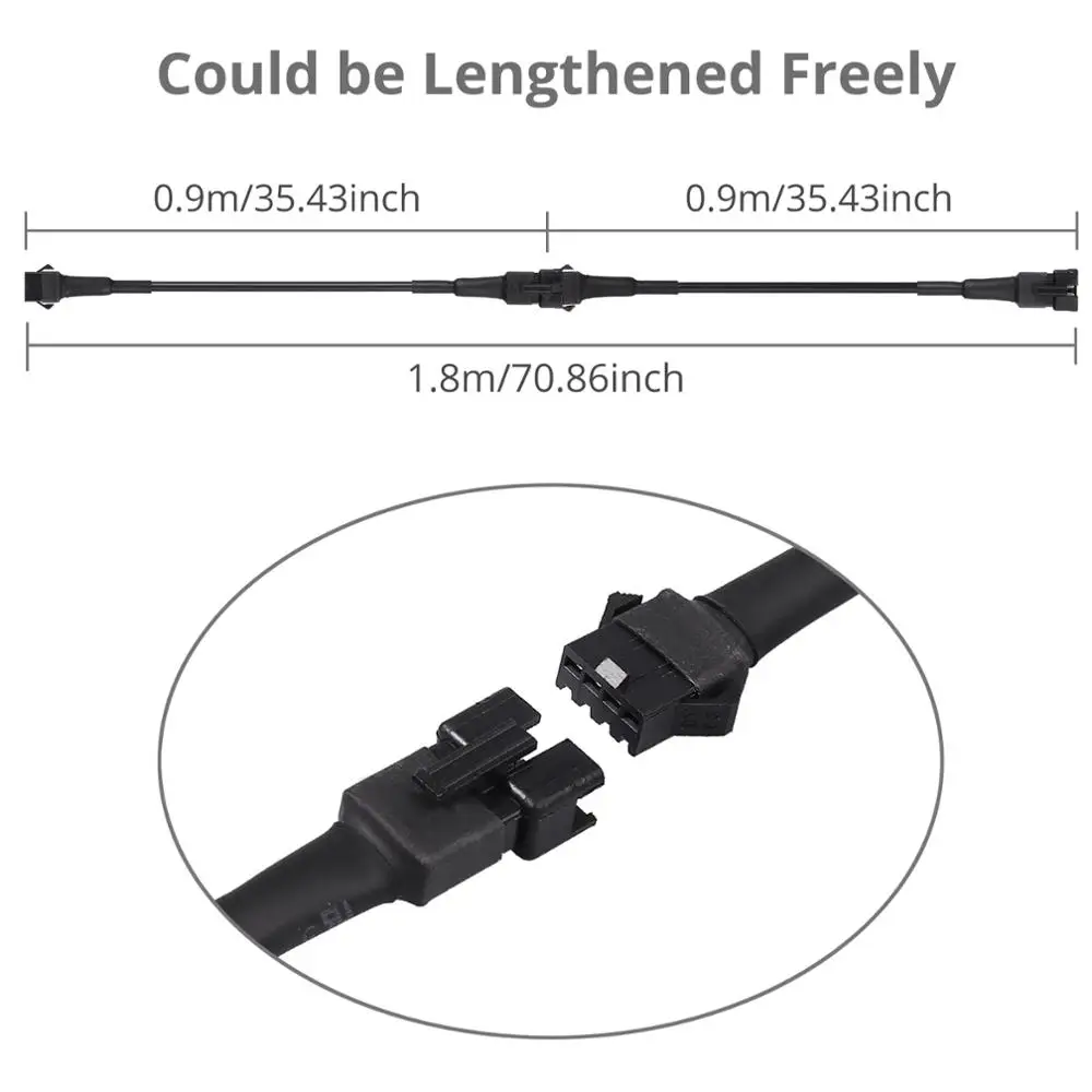 Кабель-удлинитель Justech для мотоцикла и автомобиля 8 шт. 90 см/35 5 дюйма многоцветный