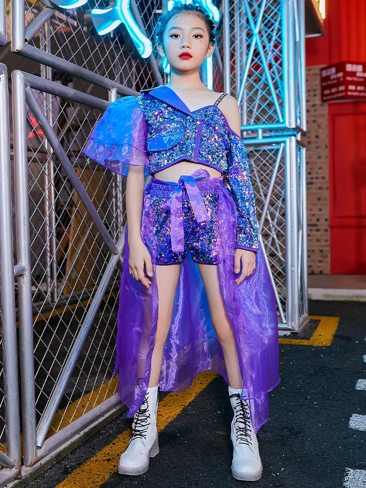 

Children'S Fashion Catwalk Model Catwalk Fashion Clothes Girls Jazz Dance Costumes Hip Hop Girls Dance Costumes WD0091