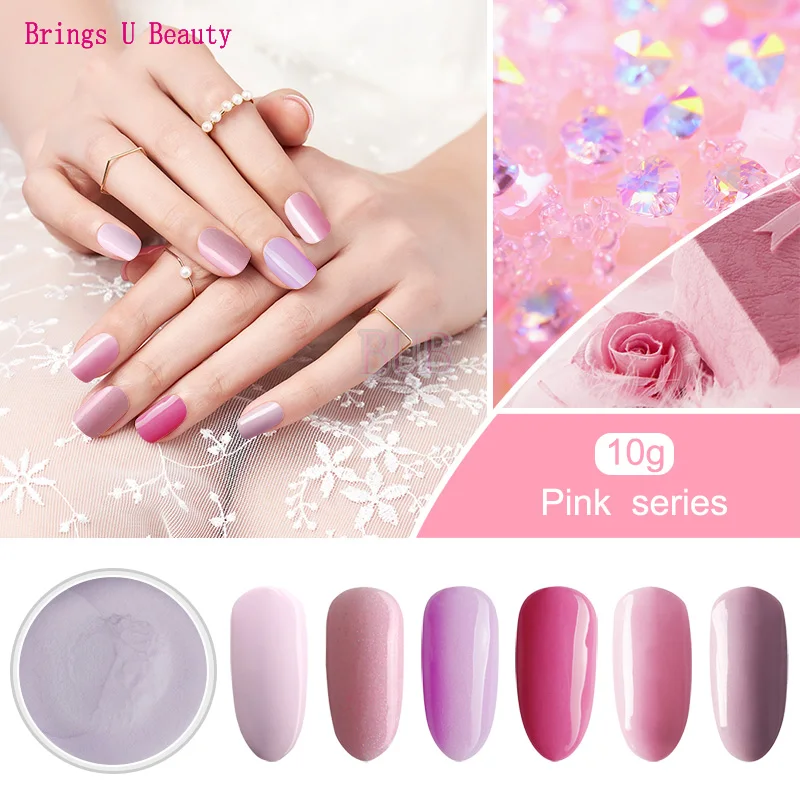 61-74-82-88-101-103 10 г/кор. очень тонкий 6 в 1 Pretty Princess Pink Series порошок для погружения ногтей легкий в эксплуатации натуральный сухой Dip порошок без лечения лампы - Цвет: 61-74-82-88-101-103