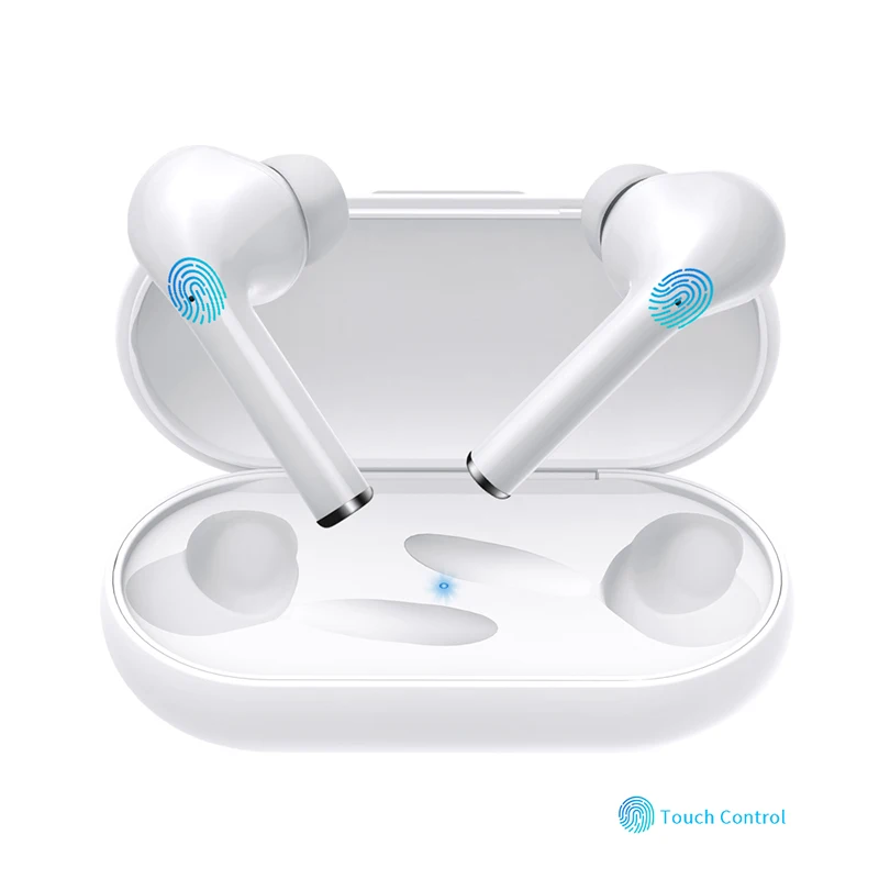 Bluetooth V5.0 сенсорная Операционная гарнитура TWS настоящие беспроводные двойные наушники с басовым звуком для мобильного телефона huawei Xiaomi Iphone samsung - Цвет: Белый