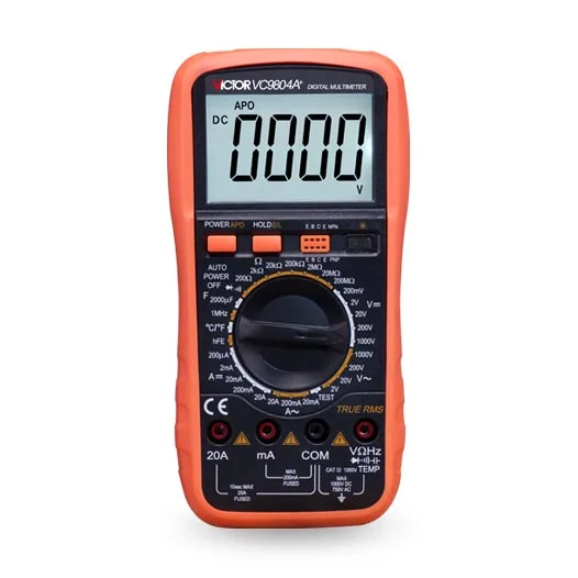 Цифровой мультиметр True RMS DMM AC DC Ammerter Измеритель сопротивления напряжения, емкости и индуктивности, измеритель температуры - Цвет: VC9804A