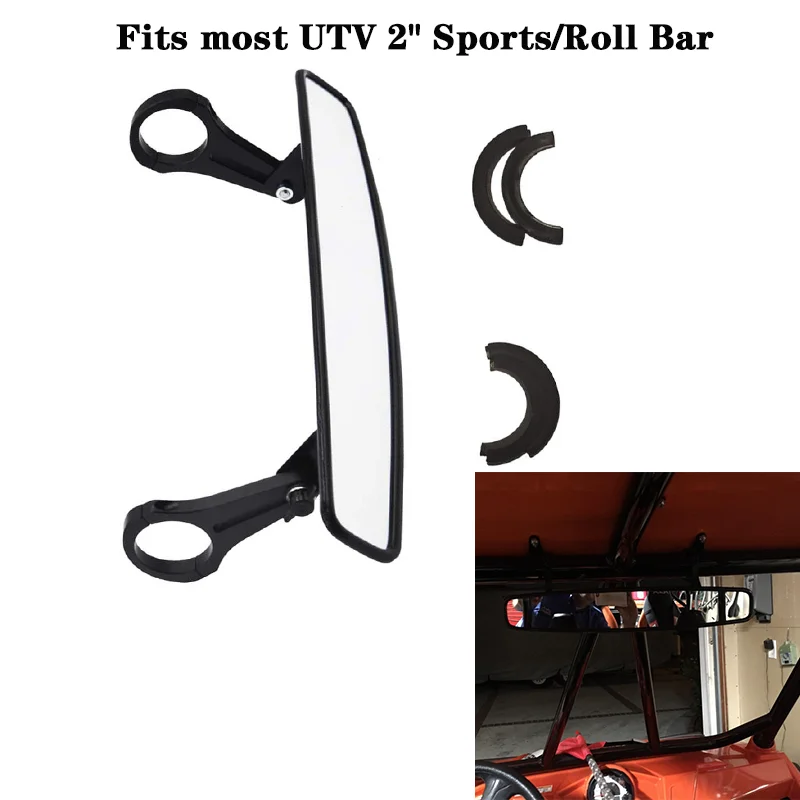 

UTV HD Rearview Mirror Shockproof Side Mirror Accessories w/ 2" Roll Cages For Can Am For Polaris RZR 800 900 1000 /Yamaha/YXZ