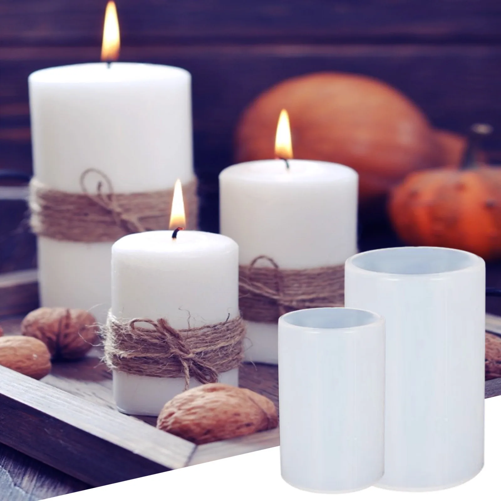 

Cylinder White Transparent Silicone Mold Resin Candle Mould Crystal Glue Casting Mould Jewelry Making Diamond Clay Molds