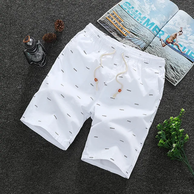 

Summer Men's shorts Casual Loose Cropped Trousers Sports Shorts Loose Straight Men's shorts Casual Pants Cotton Short Pants New