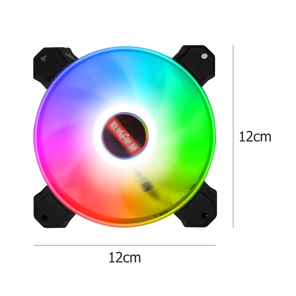 

120mm Computer Case Fan Cooler, With2 Hydraulic Bearings RGB LED 12V Silent Case For Efficient Heat Conduction Of Computer CPU