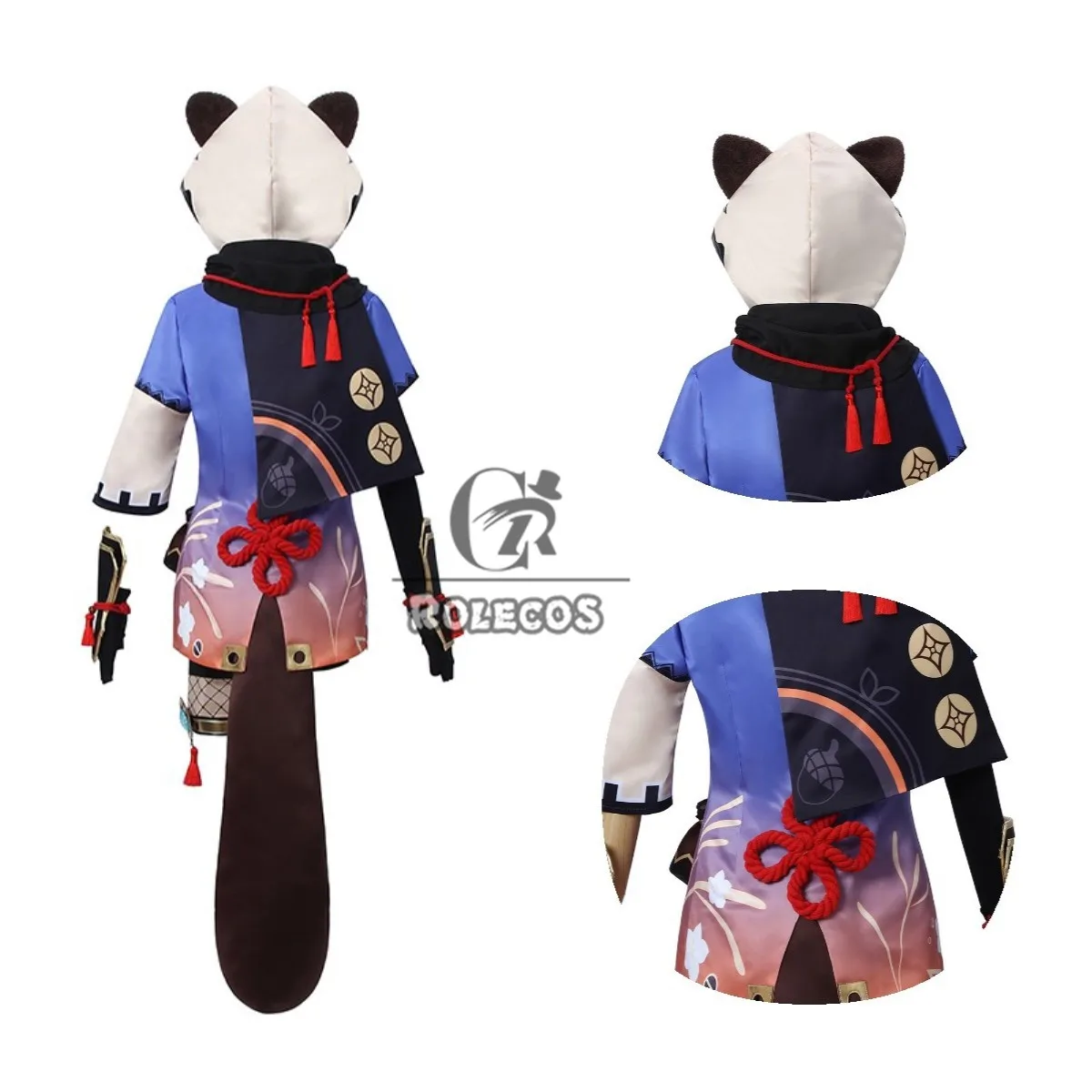 Костюм для косплея ROLECOS Game Genshin Impact Sayu женское платье украшение в виде хвоста юбка