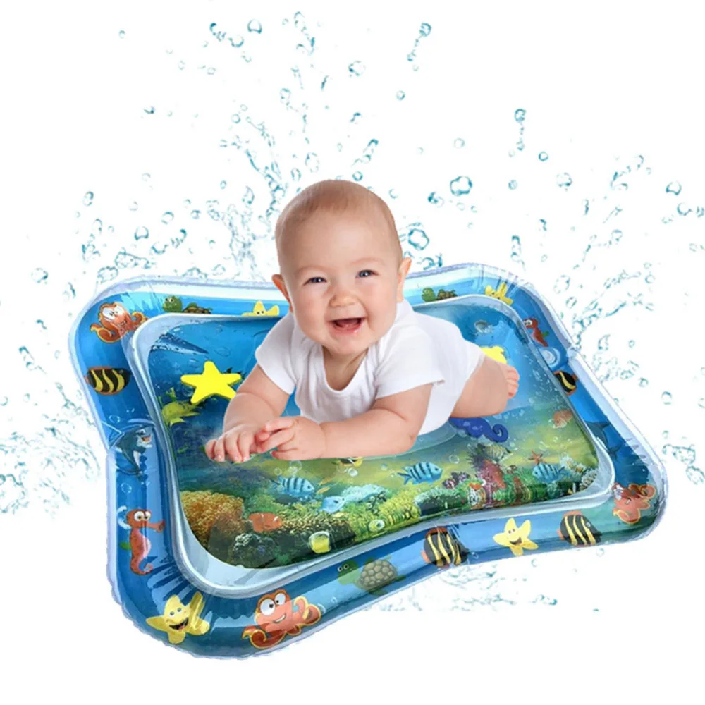 

Baby Kids Water Play Mat Dolphin Inflatable Infant Tummy Time Playmat Toddler for Baby Fun Activity Play Center Dropship