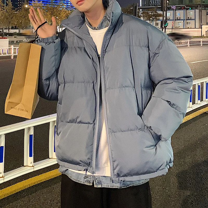 Мужская разноцветная пузырьковая куртка в стиле Харадзюку, зимняя куртка, Мужская Уличная одежда, парка в стиле хип-хоп, Корейская черная од... от AliExpress RU&CIS NEW
