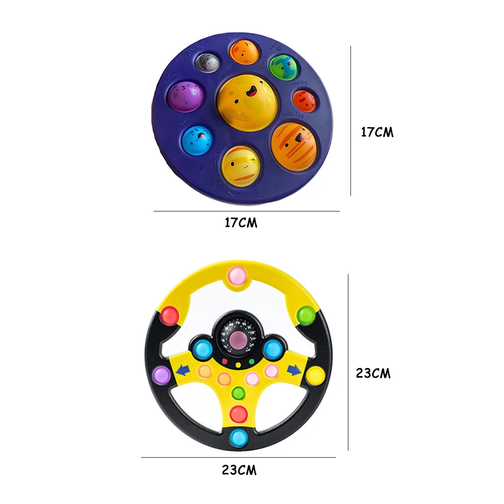 

Kids Finger Bubble Steering Wheel Dimple Push Bubble Sensory Toy Anti-stress Relaxing Autism Educational Toy for Adults Kids