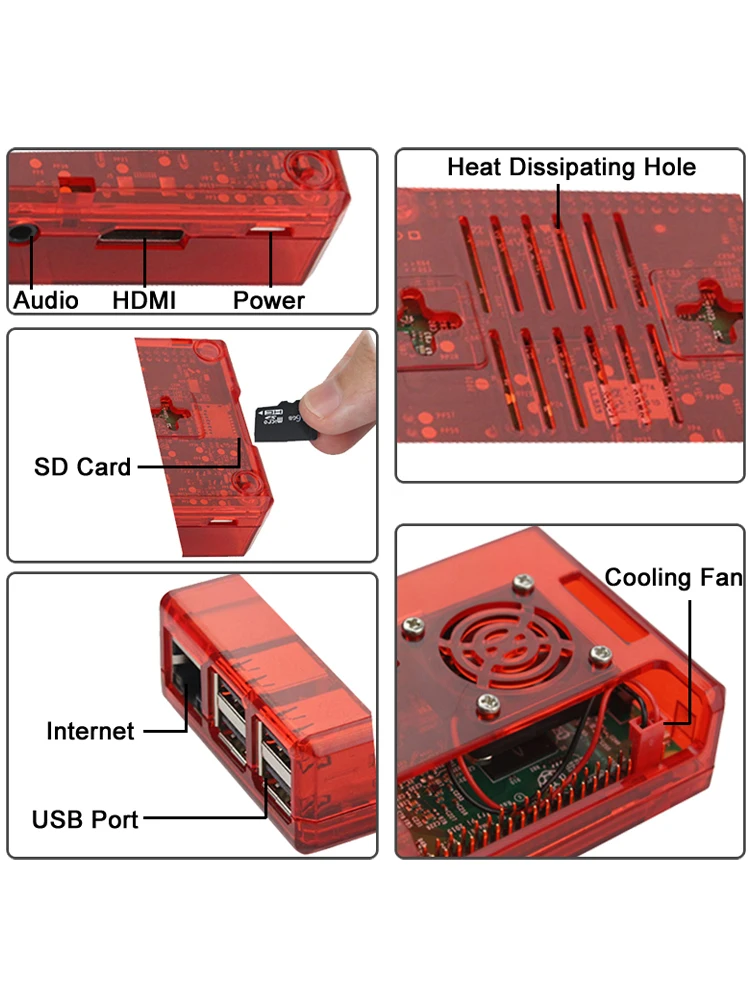 Для Raspberry Pi 3 чехол ABS Чехол Коробка Carcasa Raspberry Pi 3B корпус с охлаждающим вентилятором теплоотвод для Pi3 B Plus чехол