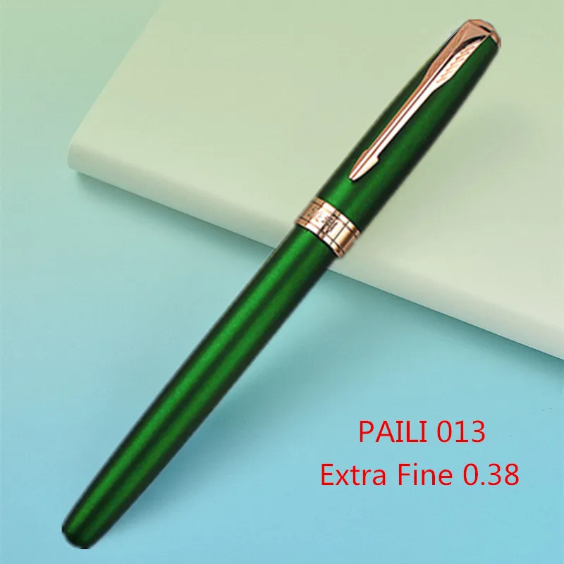 

PAILI Classic Rose gold Clip Metal Fountain Pen Extra Fine 0.38mm Nib Steel Ink Pens for Gift Office Supplies School Supplies