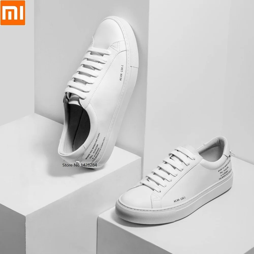 Xiaomi новые VLLICON мужские модные удобные повседневные белые туфли мягкие и дышащие мужские плоские кроссовки на шнуровке