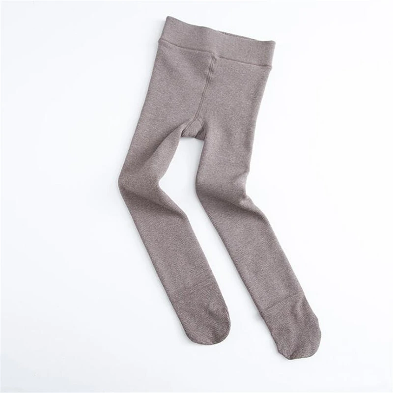 Осень-зима Колготы для девочек Новые детские хлопчатобумажные махровые плотные