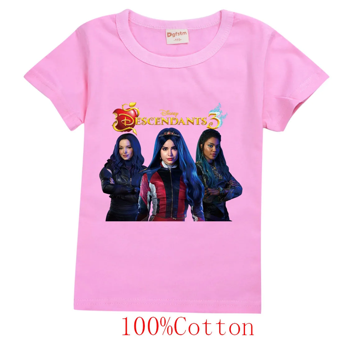 

Fashion Children Kids Halloween Cartoons Cosplay Party Descendants Mal Evie Princess Clothing T-Shirt Clothes For GirlsCartoons