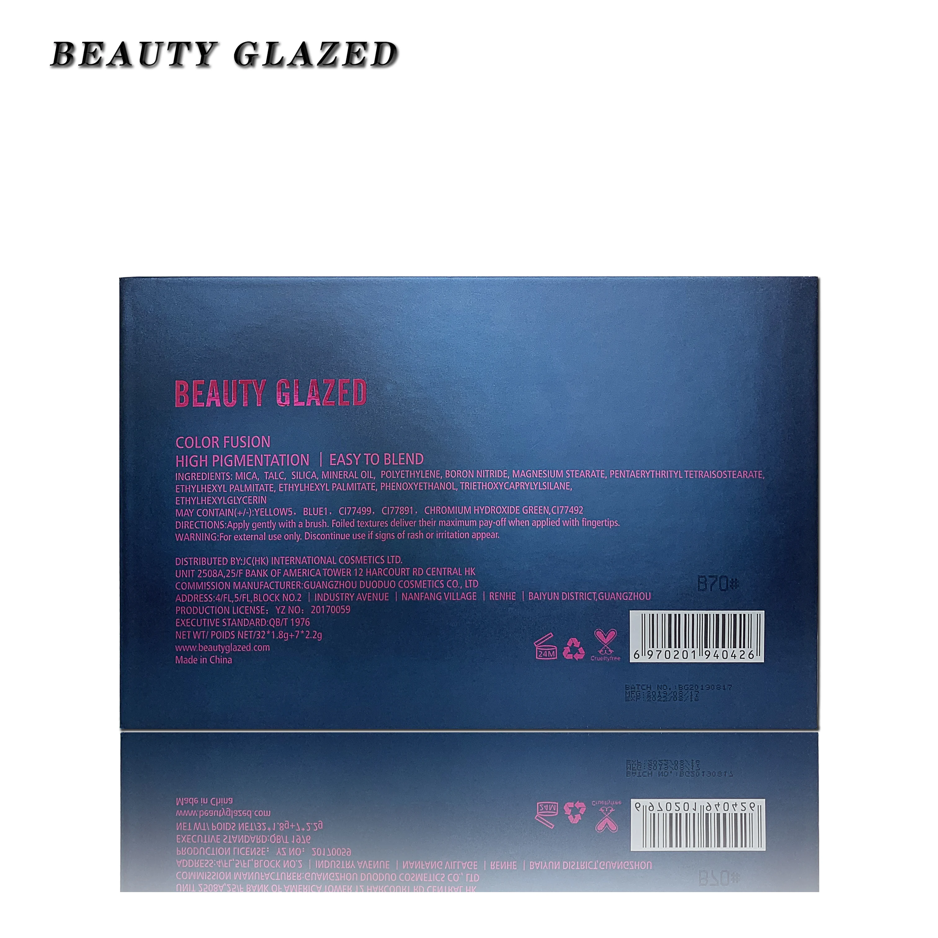 Палетка радужных теней BEAUTY GLAZED 39 цветов тени для век с кристаллами и землей
