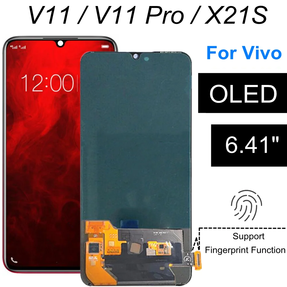 

6.41" OLED display For Vivo V11 Pro X21s 1804 X23 IQoo LCD Display Touch Screen Digitizer Assembly For Vivo V11 lcd Replacemen