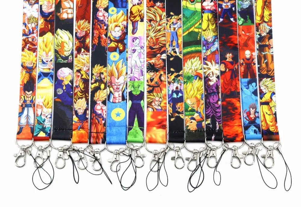 Новое поступление 1 шт. Высокое качество мультфильм Dragon Ball серии бейдж держатель ремешок аниме-брелок для ключей шейный ремешок Ремешок для мобильного телефона