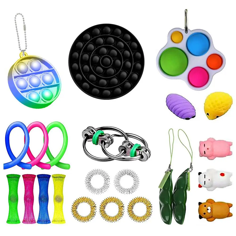 

23 шт. в лоте; Сенсорная Непоседа игрушки прочный пищевой безопасный, игрушка для снятия стресса, игрушки для детей, Aults