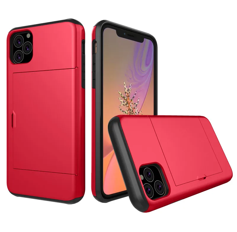 ISecret Spigen Slim Armor высокие противоударные ТПУ ПК Чехлы для мобильных телефонов с отделением для карт для iPhone 11 Pro Max X XS XR 8 7 6 6S Plus - Цвет: Electric Red