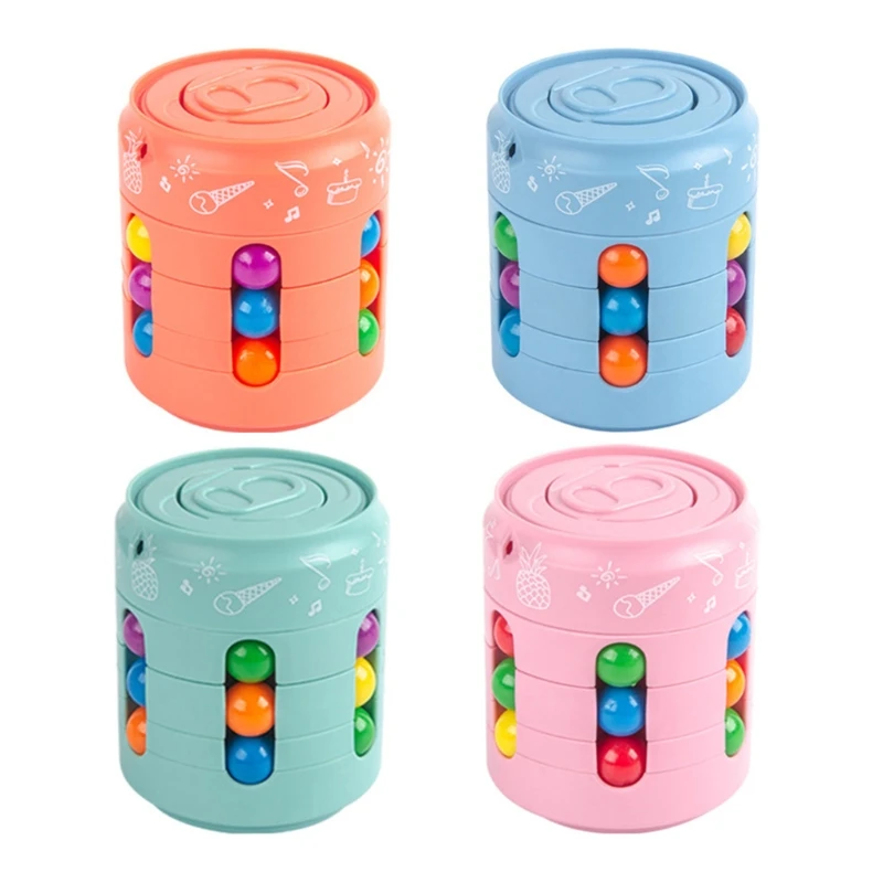 

3D Интерактивная детская мини-Стимуляция гироскопа Zip-Top Can Magic Bean Cube ранняя фотография для ребенка