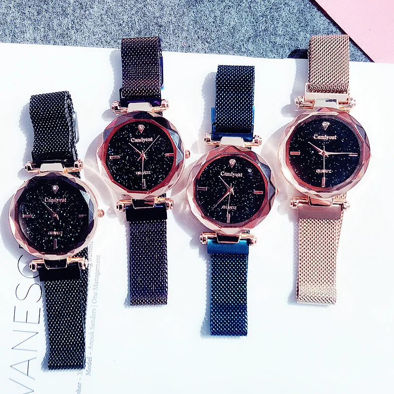 

Fashion Women Watches Starry Sky Star Waterproof Ladies Watch Rose Gold Bracelet Quartz Wrist Watches for Gift Uhr Montre Femme