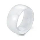 Гладкое керамическое кольцо для женщин и мужчин, обручальное кольцо 11 мм белого и синего цвета, полированное, не выцветает, обещание, обручальное кольцо