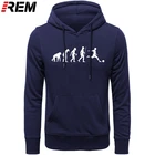 Evolution Football Ape to Human мужские хлопковые повседневные толстовки с длинным рукавом