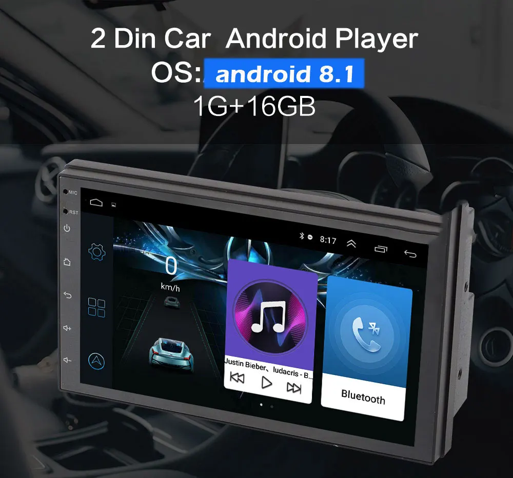 Android 8,1 2 Din Автомобильный Радио Мультимедиа Видео плеер Универсальный Авто Стерео gps карта для Volkswagen Nissan hyundai Kia toyota CR-V