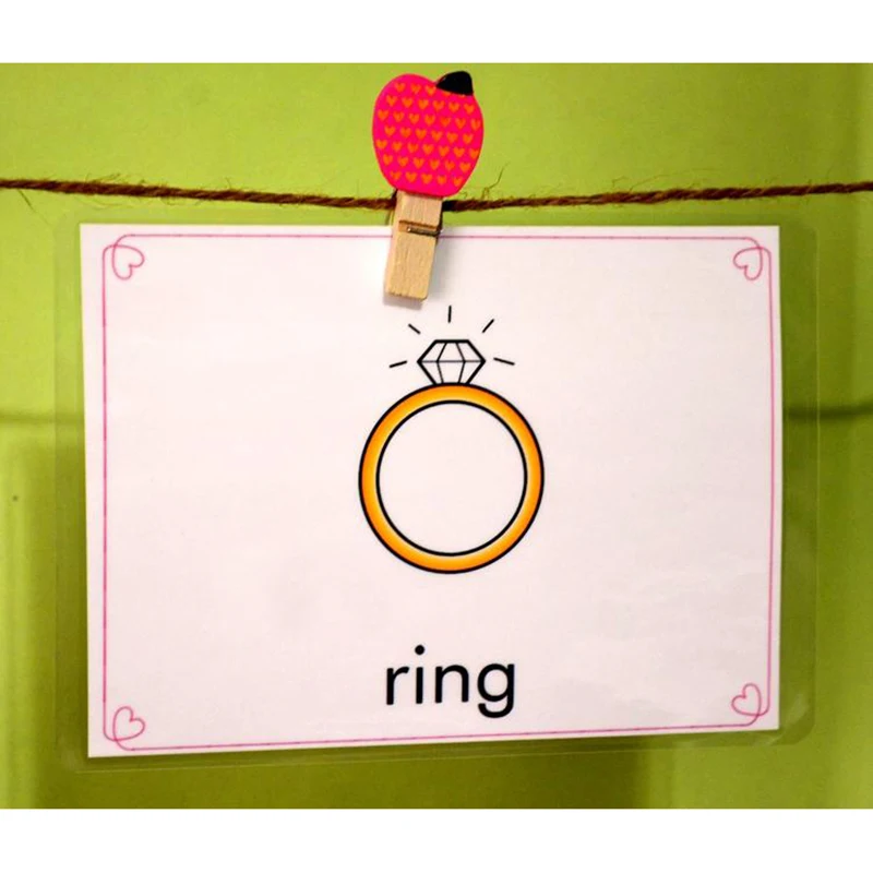 32 шт. флеш-карты на английском языке для детской одежды аксессуары обуви Детские