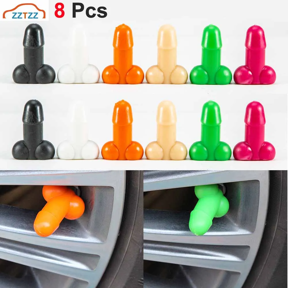 

8Pcs=2Set Prank Car Wheel Tire Valve Stem Caps Dust Cover for Cars SUVs Bikes Bicycles Motorcycles Pranks Bachelorette Parties