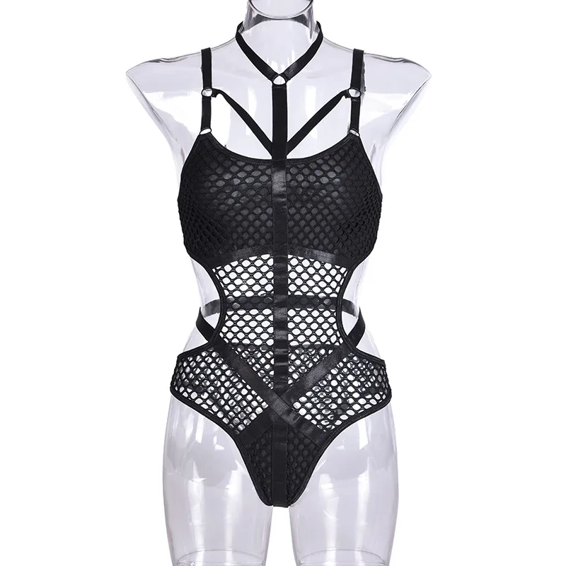 

Black Sheer Knit Net Mesh Sexy Women Swimwear One Piece Swimsuit Female Beach Wear Bather Bathing Suit Swim Beach Monokini