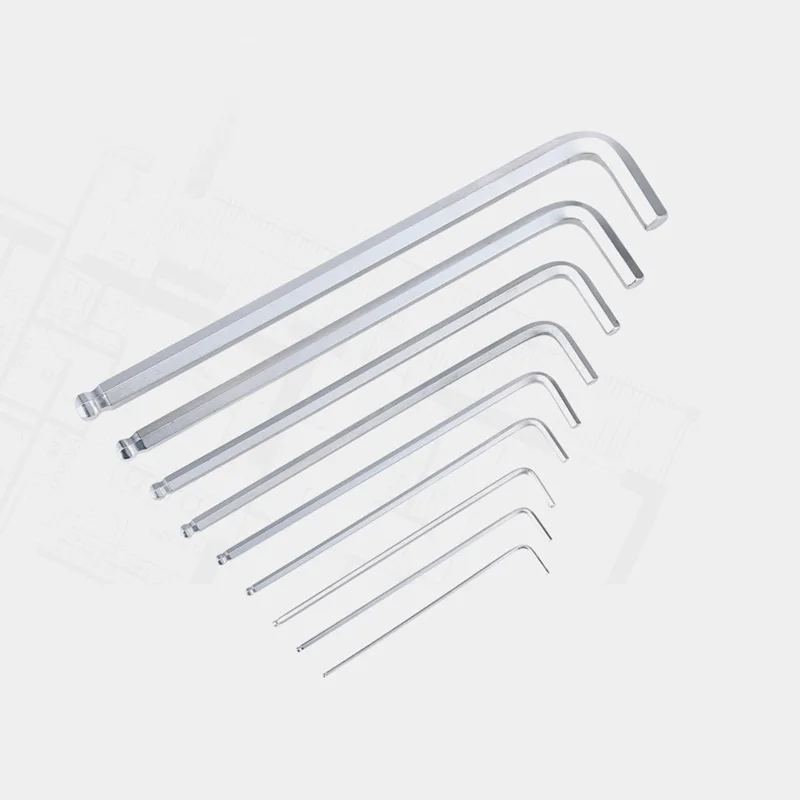 Вурт ЗЕБРА набор шестигранников с шаровой головкой на выдвижной ручке 9 штук инструментов, длинная версия в пластиковом держателе Вюрт он.