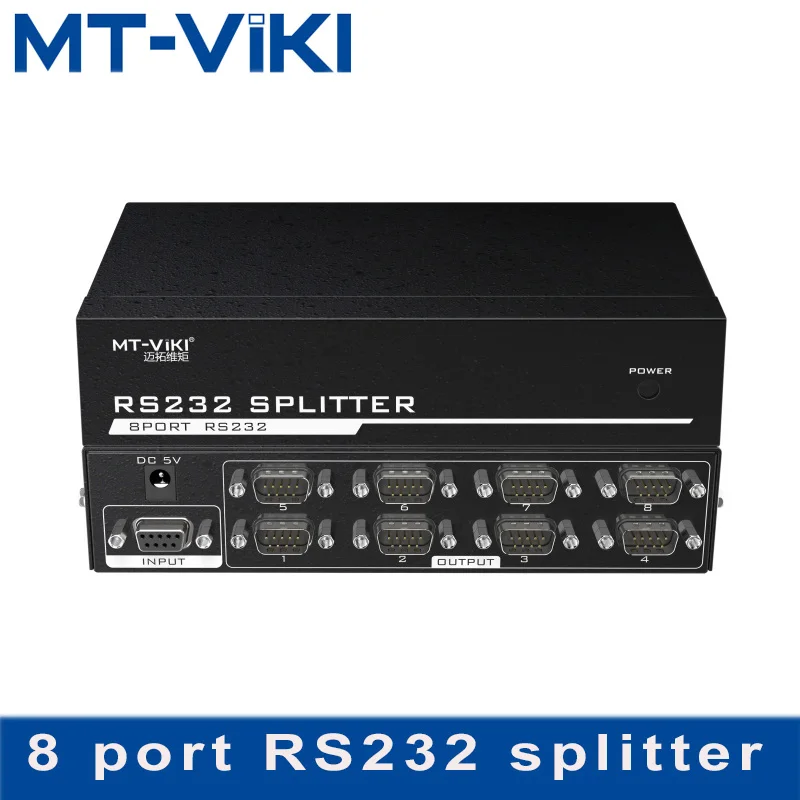 MT-VIKI сплиттер RS232 8 портов Divisore DB9 Seriale Protocollo di Trasferimento Dati COM con Adattatore Alimentazione |