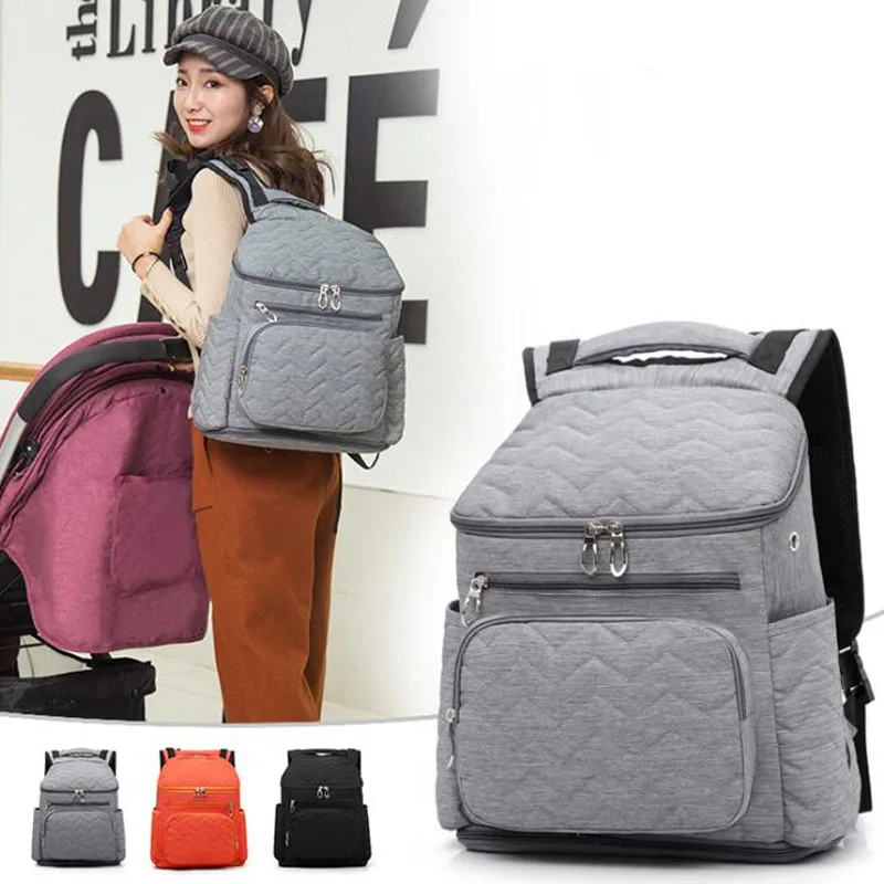 

Mommy maternity diaper bag baby travel earphone hole backpack diaper storage bag baby stroller care bag diaper pad mummy bag