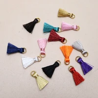 20pcs 2cm cute cotton thread tassel trim pendant diy craft materials jewelry accessory materials hanging ring small fringe trims