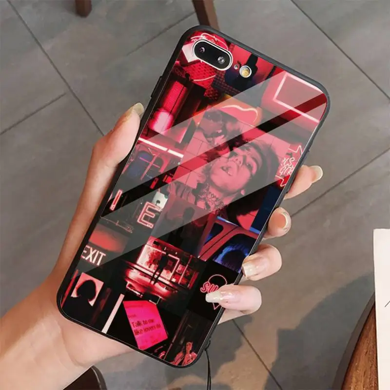 

Lil Peep Rapper singer pattern cover Phone Case Tempered glass For iphone 5C 6 6S 7 8 plus X XS XR 11 PRO MAX