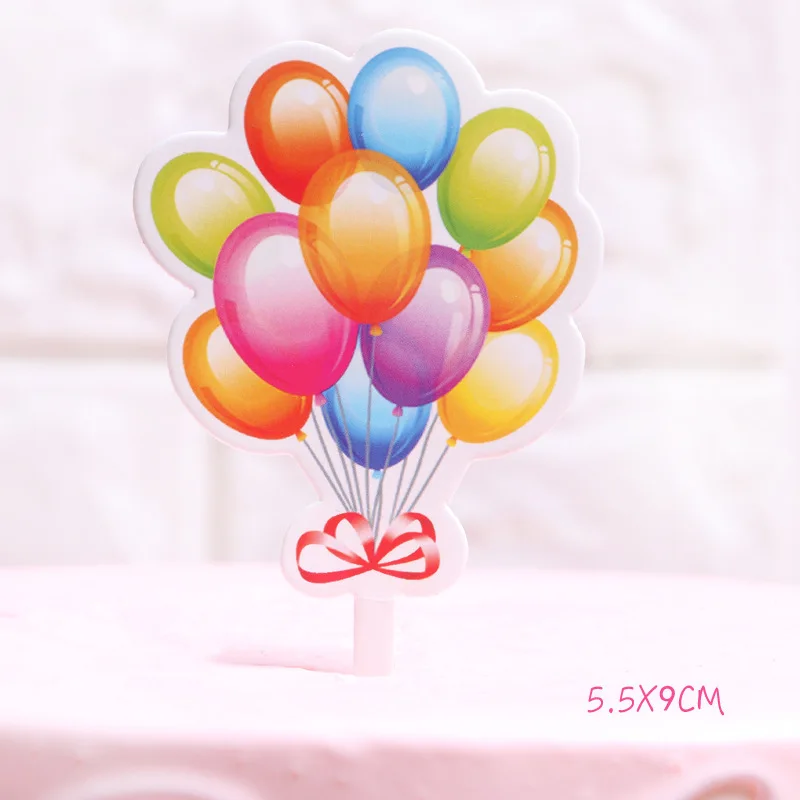 5 шт./Симпатичные животные/воздушные шары топпер для торта Радужные облака дня