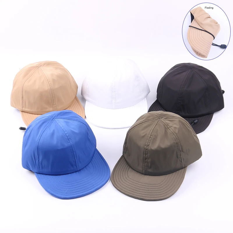 

Быстросохнущая бейсбольная кепка в Корейском стиле с 6 вставками, легкая складная Мужская Бейсболка, Кепка От Солнца, регулируемая спортивн...
