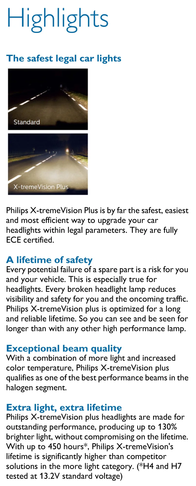 Philips H4 9003 X-treme Vision Plus 130% 12V 60/55W авто галогенная Hi/lo луч автомобильная лампа ECE одобрить 130% ярче 12342XVP S2, пара