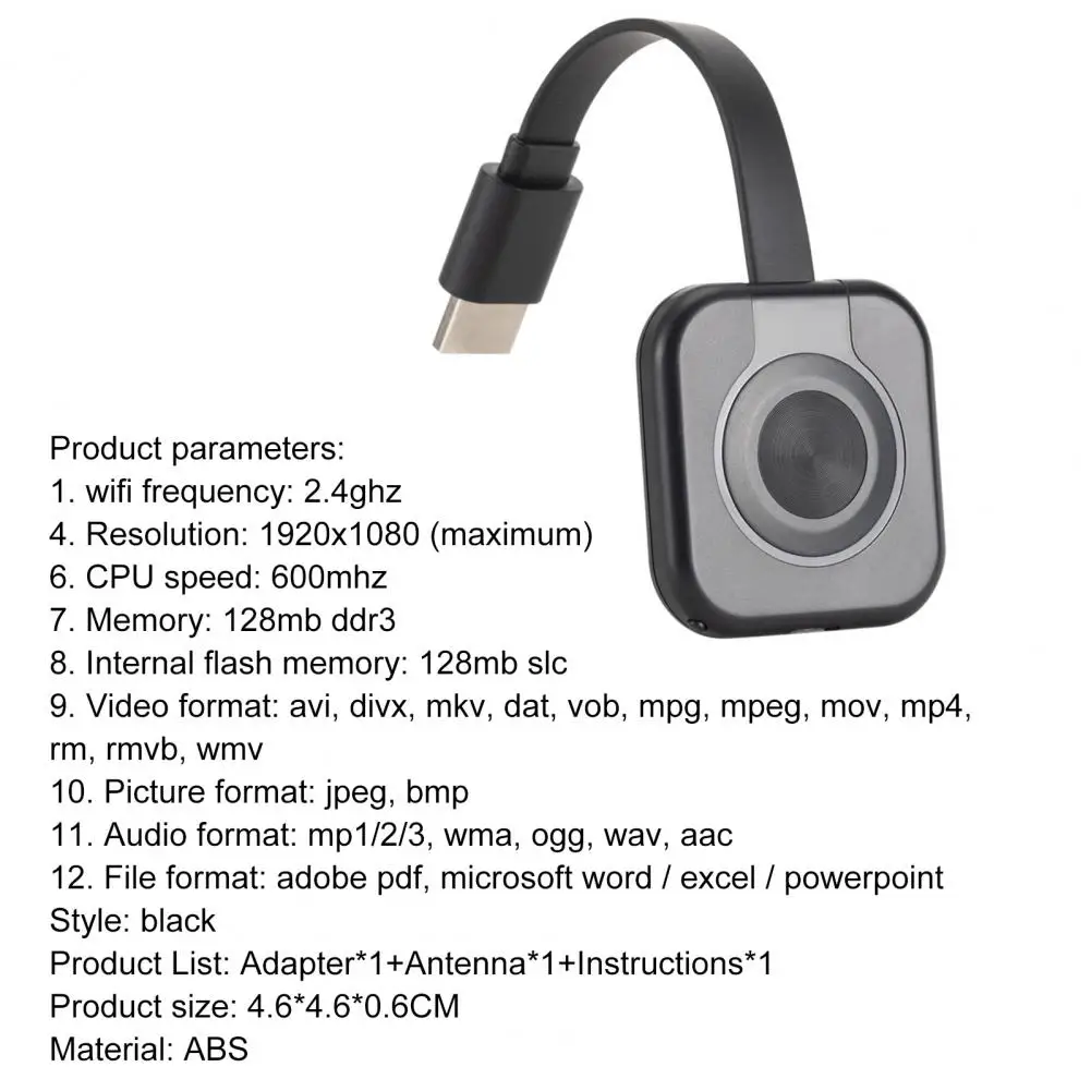 

80% Off W13 Mini Portable High Definition Large Compatibility Display Dongle Video Adapter for Phone