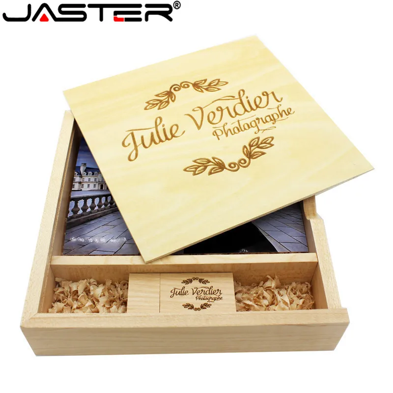 Фотоальбом JASTER maple деревянный usb + коробка карта памяти флеш накопитель 8 ГБ 16 32 64