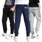 Спортивные штаны для мальчиков, штаны в полоску для мальчиков, осенние детские штаны, детская одежда с буквенным принтом, зимняя одежда для мальчиков-подростков 4, 6, 8, 14 лет