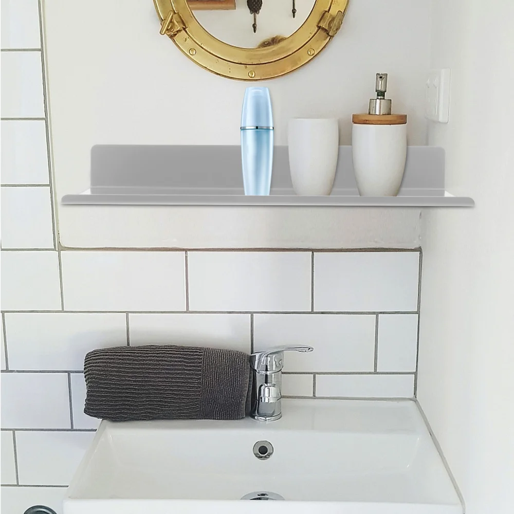 

Wall Storage Shelf Punch Free Wall Mount Storage Rack For Kitchen Bathroom