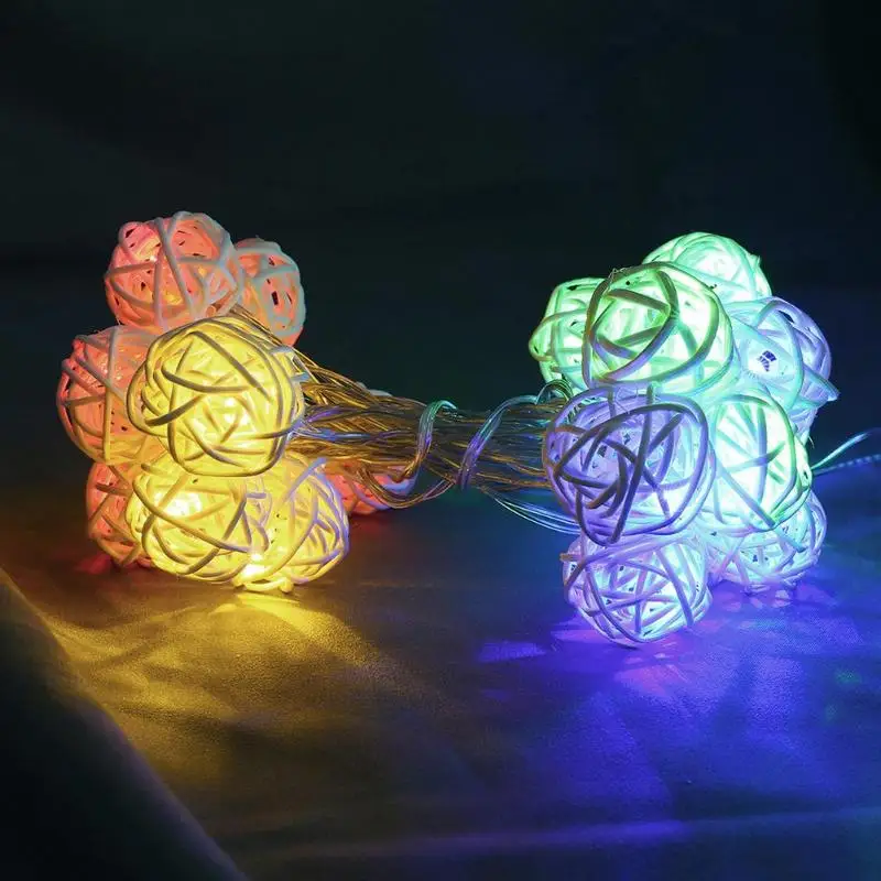 20LED ватный шарик гирлянда для использования вне помещения Гирлянда Свет Валентина Свадьба Новогодняя вечеринка, праздник Декор Спальня сказочные огни