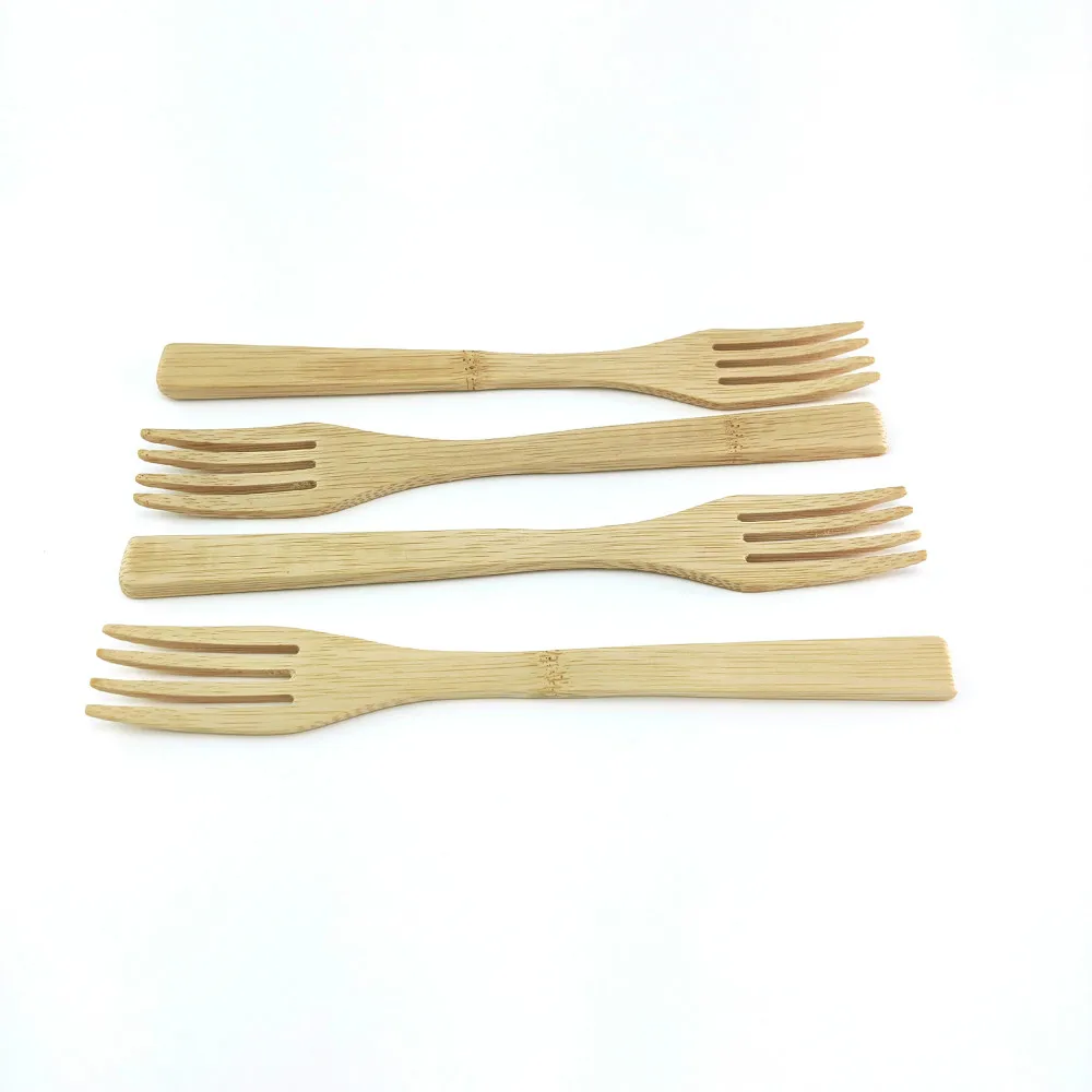 Деревянная вилка бамбуковая кухонная утварь портативная многоразовая посуда