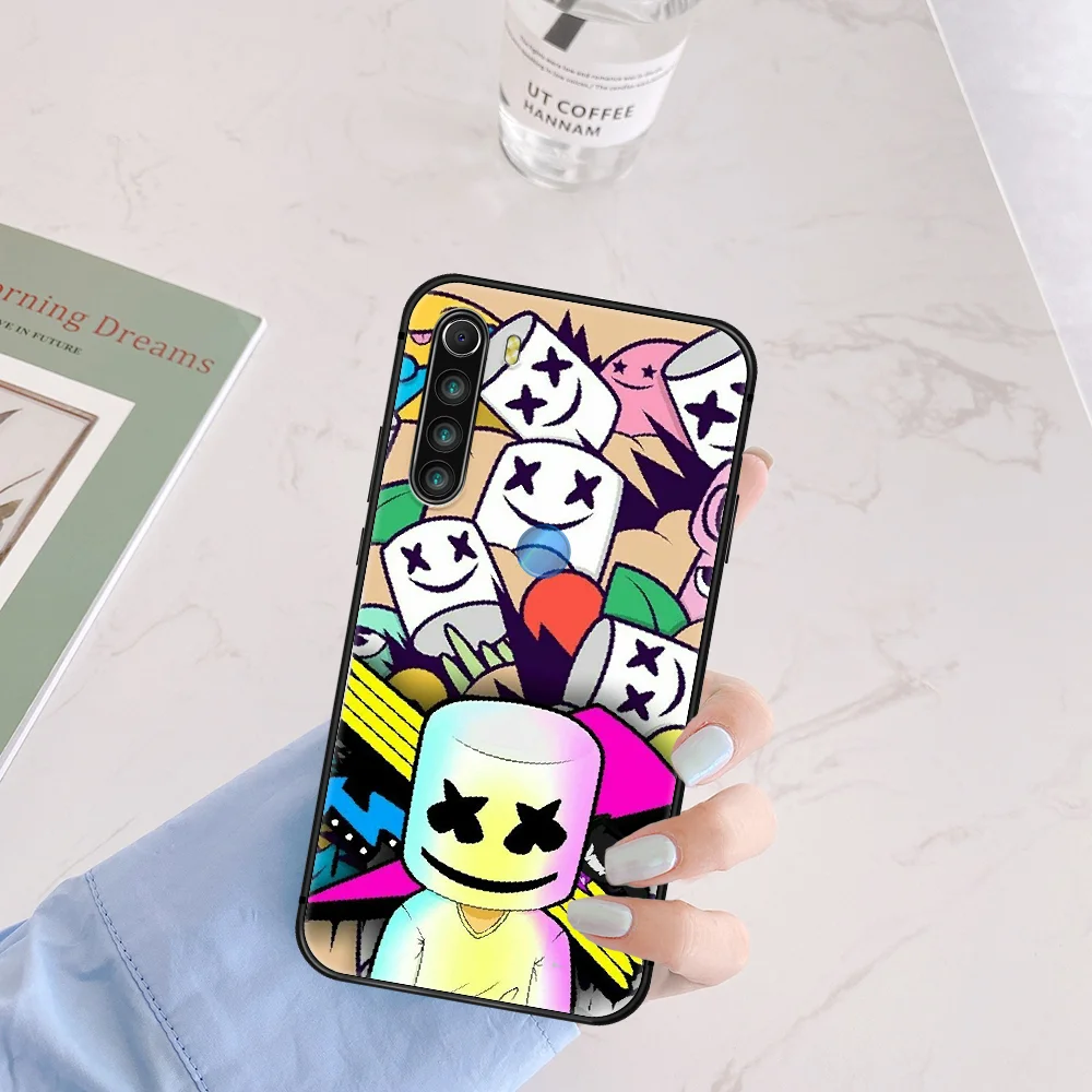 

DJ Marshmello Rapper Phone Case Cover Hull For XIAOMI Redmi 7 7A 8 8A 9 9C Note 6 7 8 9 9S K20 Pro K30 black Hoesjes Soft Coque